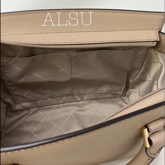 Michael Kors Selma Medium Top ZIP Satchel Truffle - Picture 7 of 8